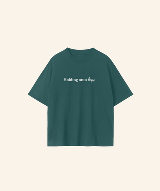 "Holding onto hope" T-Shirt (100% Cotton) – White Print