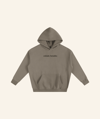 "Dear Person Behind Me" Oversized Fleece Hoodie – Black Print