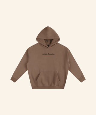 "Dear Person Behind Me" Oversized Fleece Hoodie – Black Print