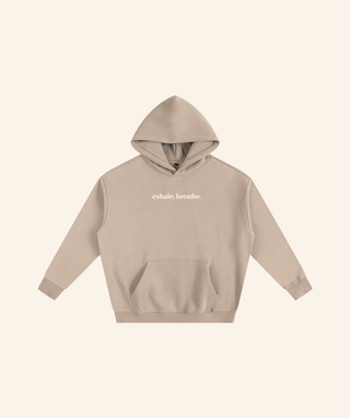 "Dear Person Behind Me" Oversized Fleece Hoodie – White Print