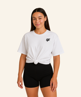 GE Oversized Gym T-Shirt (100% Cotton) – White