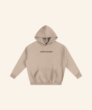 "Dear Person Behind Me" Oversized Fleece Hoodie – Black Print
