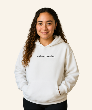 "Dear Person Behind Me" Oversized Fleece Hoodie – Black Print