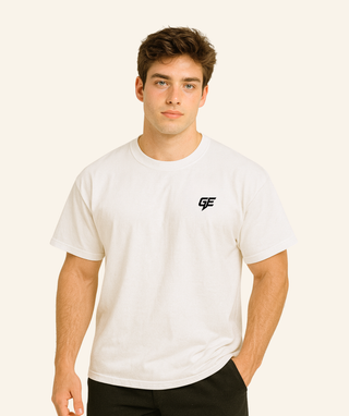 GE Oversized Gym T-Shirt (100% Cotton) – White