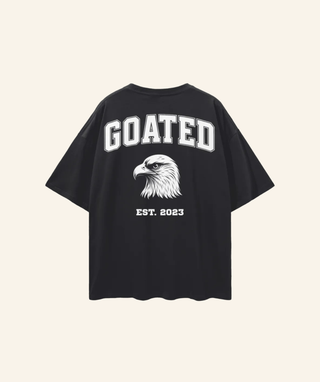 GE Oversized “GOATED” T-Shirt (100% Cotton) – White Print
