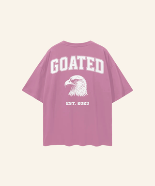 GE Oversized “GOATED” T-Shirt (100% Cotton) – White Print
